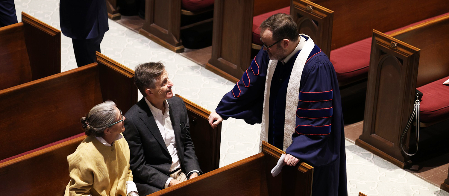 Pastor Jason Greeting People